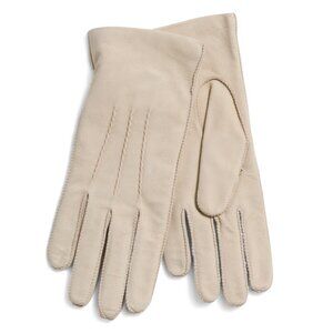 PORTOLANO Sand Suede Gloves With Wool Lining And Hand Sewn Cords